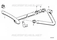 Sistema di raffredda. tubo fless.p.acqua per BMW 635CSi