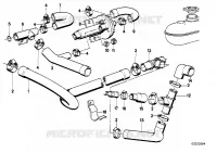 Sistema di raffredda. tubo fless.p.acqua per BMW 635CSi