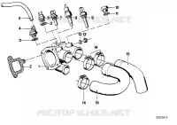 Sistema raffredda. termost./tubo p.acqua per BMW 635CSi
