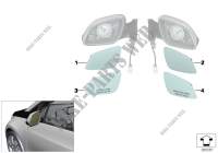 Vetro specchietto (S430A) per BMW i3 60Ah Rex