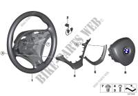 Volante sportivo airbag, pelle per BMW X5 30dX