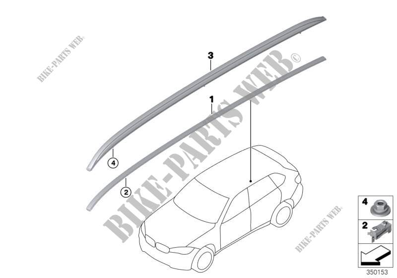Listelli tetto/Tetto parapetto per BMW X5 30dX