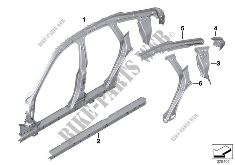 Ossatura laterale centr. per BMW 430dX