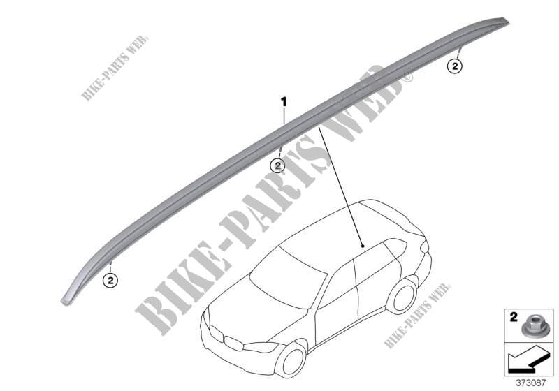 Postmont. barre longitudinali sul tetto per BMW X5 50iX 4.4
