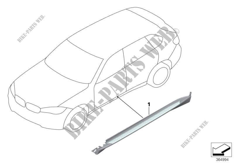 Postmontaggio predellino alluminio per BMW X5 35iX