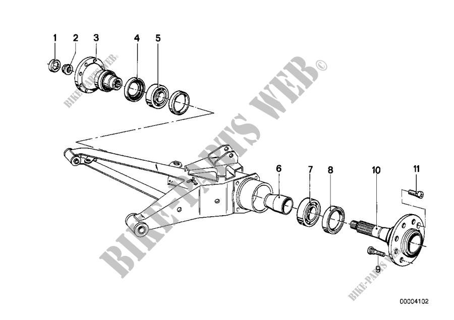 Semialbero posteriore/supporto ruota per BMW 520i