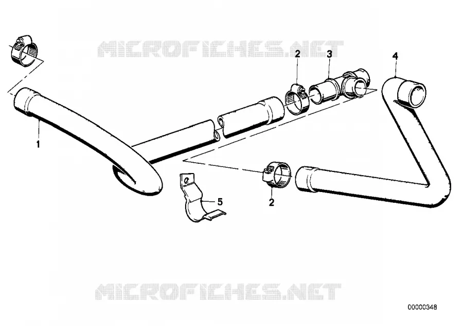 Sistema di raffredda.-tubo fless.p.acqua BMW BMW Serie 5 1985 535i A 535i