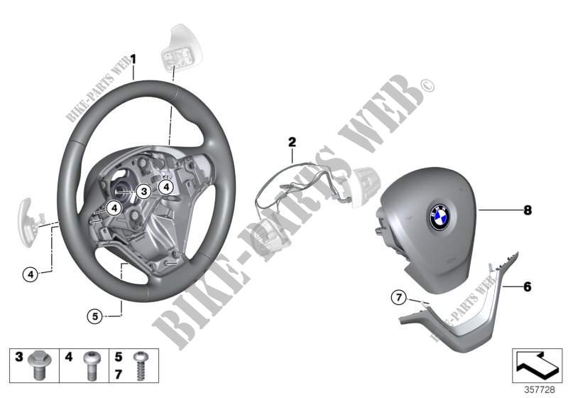 Volante Sport airbag con levette cambio per BMW X5 30dX