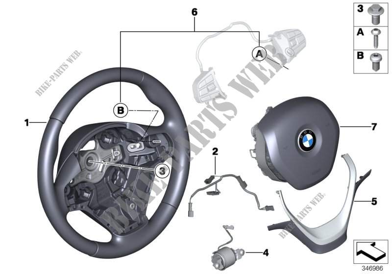 Volante sportivo airbag, pelle per BMW 435i