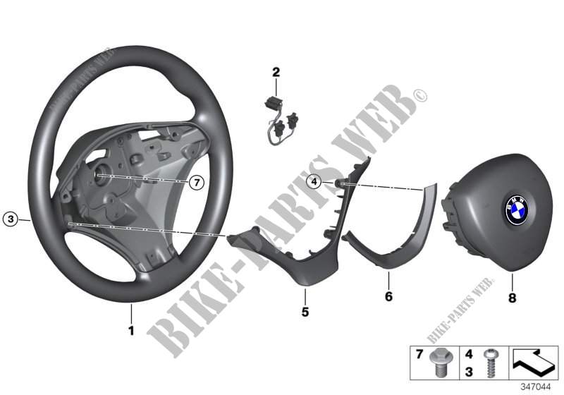 Volante sportivo airbag, pelle per BMW X5 M50dX