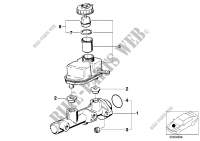 Cilindro maestro freno/serbatoio compens per BMW 740iL