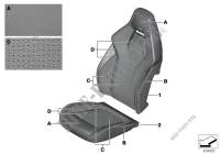 Fodera Ind. sedile multifunzione M clim per BMW X6 M