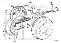 Freno tamburo ganascia freno/portafreno per BMW 320