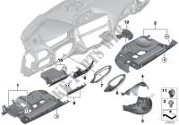 Parti applic. plancia portastrumenti inf per BMW 118i