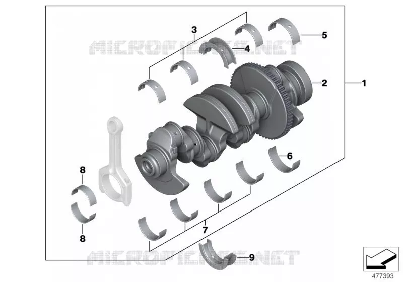 Manovel-albero a gomi.con gusci d.cusci. BMW BMW Serie 5 2007 520i N 520i