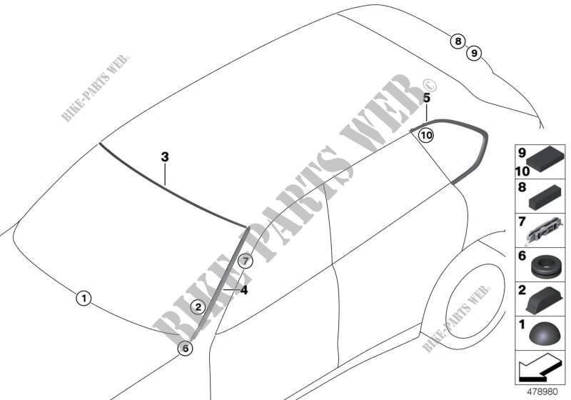 Parti applicate vetratura per BMW X5 30dX