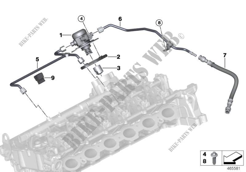 Pompa ad alta pressione/Condotti per BMW X3 M40iX