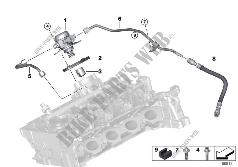 Pompa ad alta pressione/Condotti per BMW X3 20i (TR16)