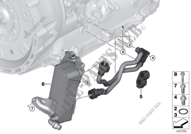 Radiatore olio cambio/Tub.radiat.olio per BMW 440i