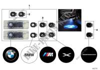 LED proiettore porta per BMW 650iX 2010