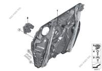 Meccanismo cristallo portiera anteriore per BMW X3 20i 1.6