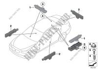 Singoli comp. antenna accesso comfort per BMW 525d