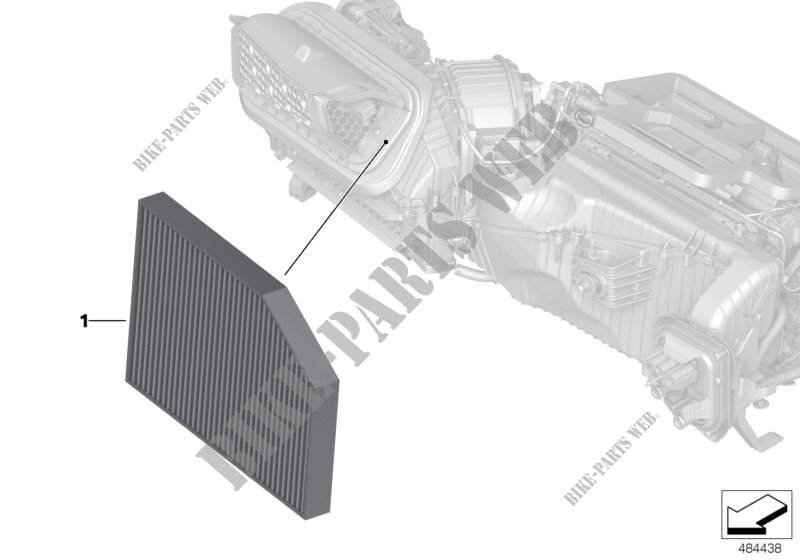 Microfiltro/filtro di carbono activato per BMW X3 20i (TR16)