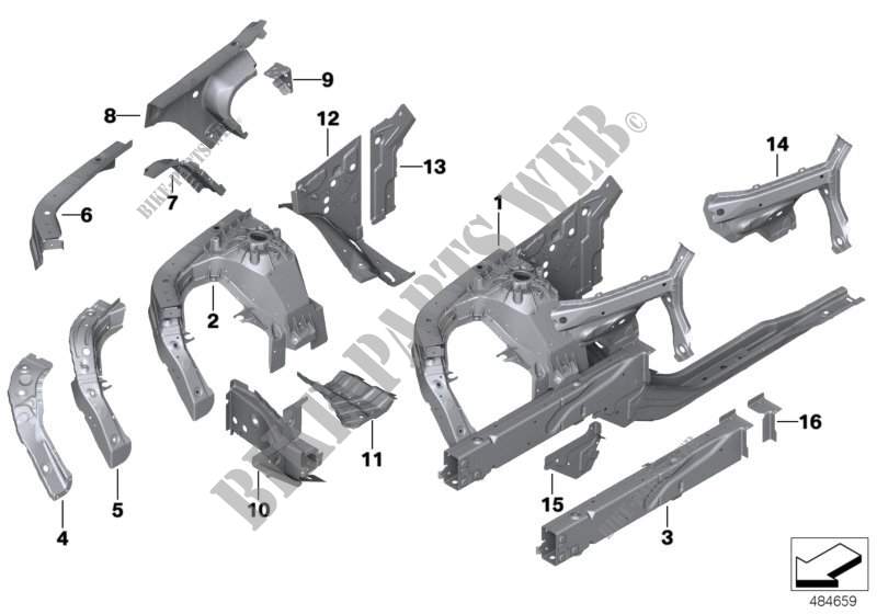 Passaruota/supporto motore per BMW X3 M40iX