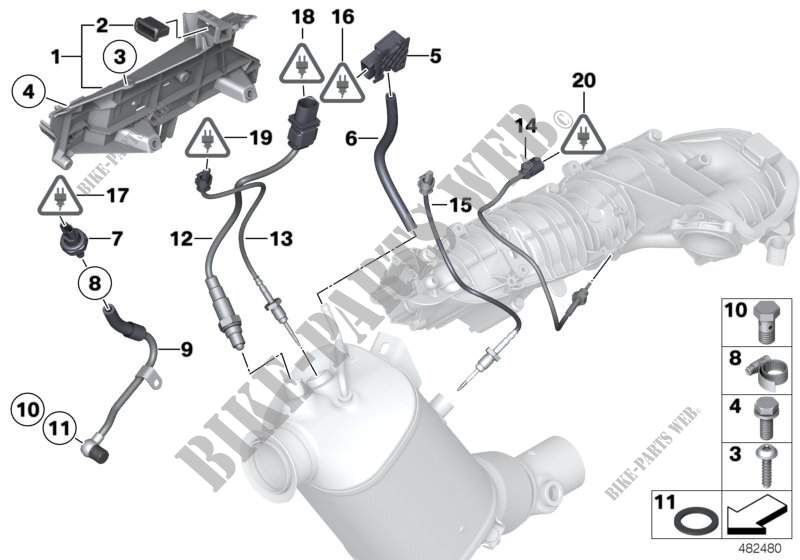 Sens.filt. antipart. Diesel/parti mont. per BMW 320xd