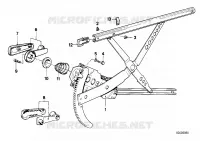 Meccanismo cristallo portiera anteriore per BMW 528i