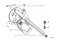 Meccanismo cristallo portiera posteriore per BMW 528i
