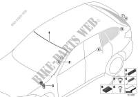 Parti applicate vetratura per BMW X1 16d