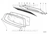 Parti applicate vetratura per BMW 528i