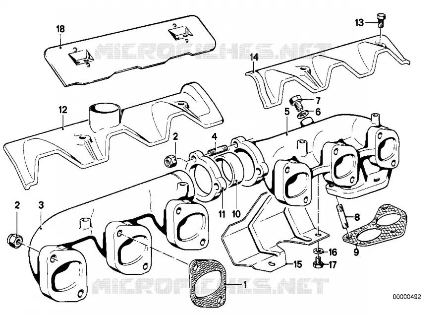 Collettore di scarico BMW BMW Serie 6 1979 635CSi A 635CSi