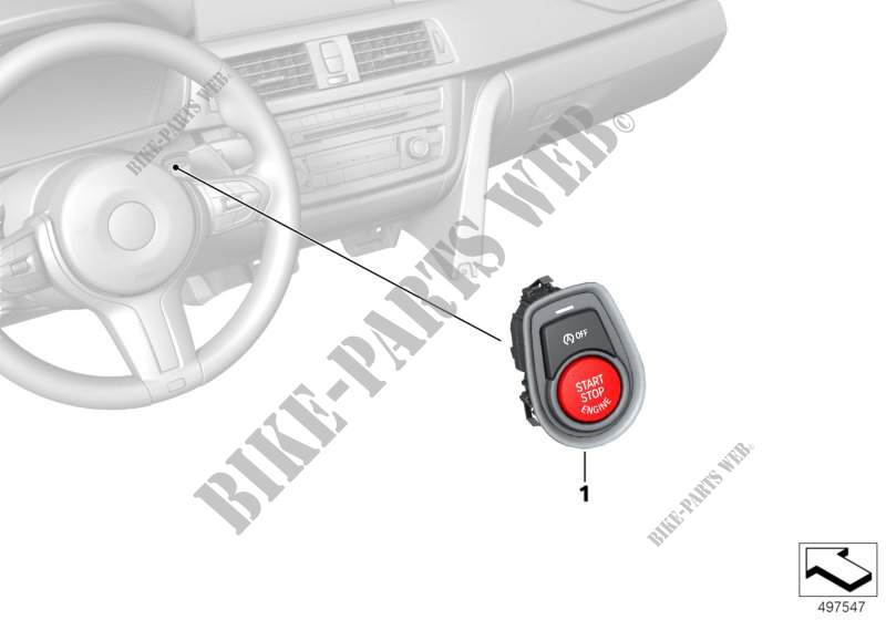 Postmontaggio pulsante start/stop rosso per BMW 430i