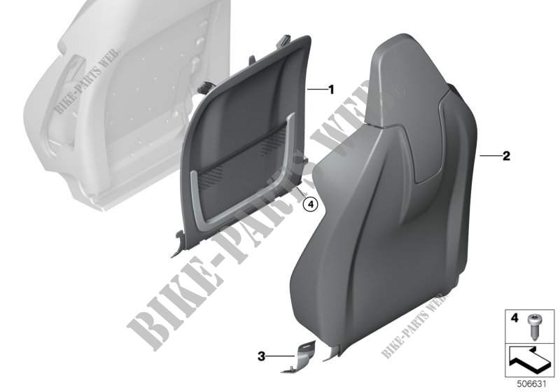 Sedile ant. mascherine schienale per BMW X3 20i 1.6