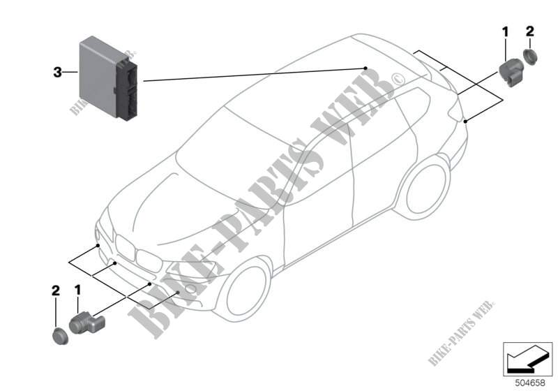 Sensore a ultrasuoni per BMW X3 30dX